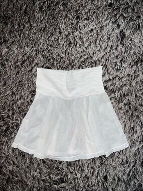 Rave Wonderland White Sheer Mesh Skirt